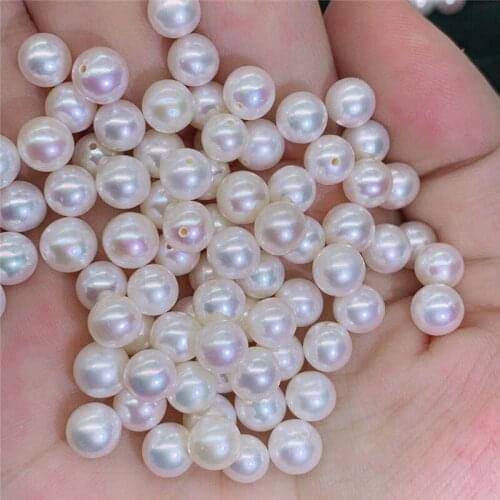 3A good quality 2pcs 10mm~11.5mm natural freshwater pearl round shape pearl for decoration