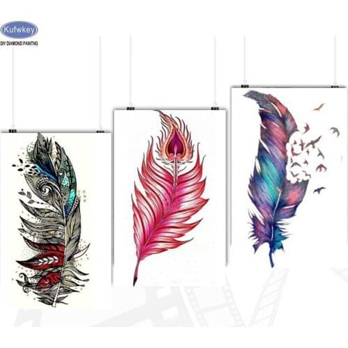 3pcs,Diamond Embroidery,feather,5D,Full,Diamond Painting,Cross Stitch,kits,3D,Diamond Mosaic,art,home Decoration,Christmas,gift