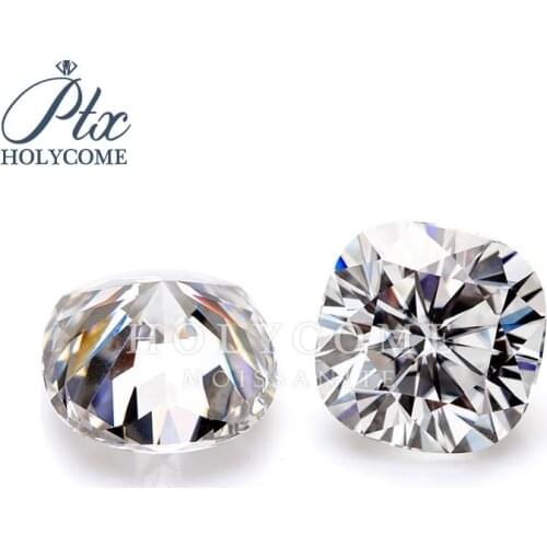 7*7mm Cushion cut WHITE color VVS1 Clarity moissanite for make ringsСерьги кольцо браслет кольца браслеты ьги с зеленным камнем