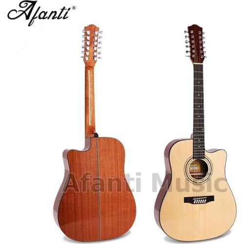 Afanti Music 41 inch Spruce top / Sapele Back & Sides 12 strings Acoustic guitar (WY-052)