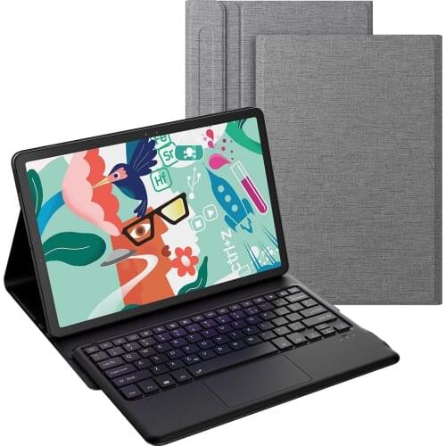 7 Color Backlit Keyboard Case for Samsung Galaxy Tab S7 FE 12.4'' Tablet Cover Layout Bluetooth Keyboard DE/UK/US