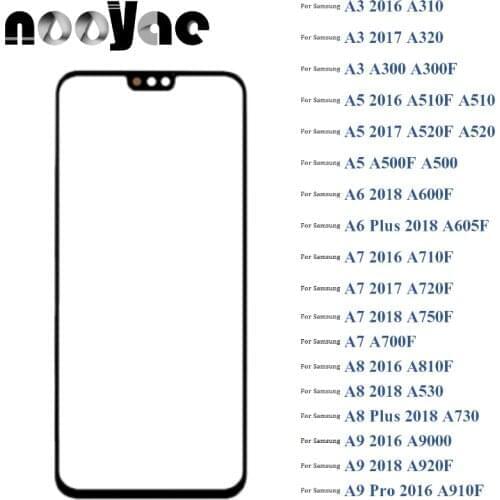 Black Digitizer LCD Sensor Panel For Samsung Galaxy A3 A5 A6 A7 A8 A9 Plus Pro 2016 2017 2018 Touch Screen Glass lens