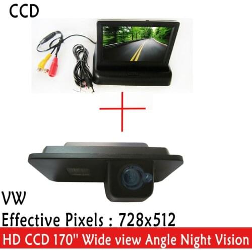 High Resolution 4.3" Color LCD Car Parking Assistance Monitors RearView camera FOR VW GOLF 4 5 6 MK4 MK5 EOS LUPO BEETLE Superb