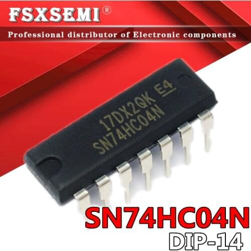 100pcs 74HC04 74HC04N SN74HC04N Two input NOR gate four IC DIP-14