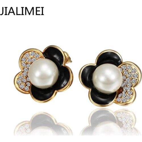 E555 Wholesale Nickle Free Antiallergic Gold Color Earrings For Women New Fashion Jewelry Free Shipping