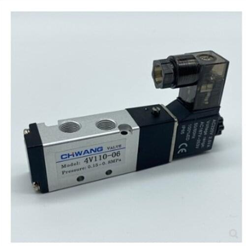 Solenoid Valve Electromagnetic DC12V DC 24V AC110V AC220V 2 Position 5 Way Pneumatic 1PC