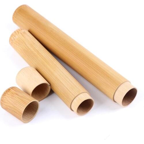 1Pcs Natural Bamboo Toothbrush Tube Toothbrush Holder Toothbrush Case Bamboo
