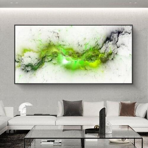 Cloud Oil Painting Larger Size Green Wall Art Poster Painting Canvas Picture Wall Art for Living Room Home Decor