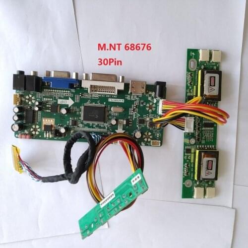 Kit for LM190E08-TLG6 VGA DVI Controller board 30pin 1280X1024 19" HDMI Driver LVDS 4 lamps Screen Panel M.NT68676 DIY