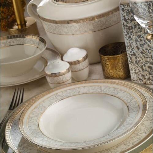 Kutahya has Porcelain Bone Kalipso 62 Piece 10511 Pattern Dinner set