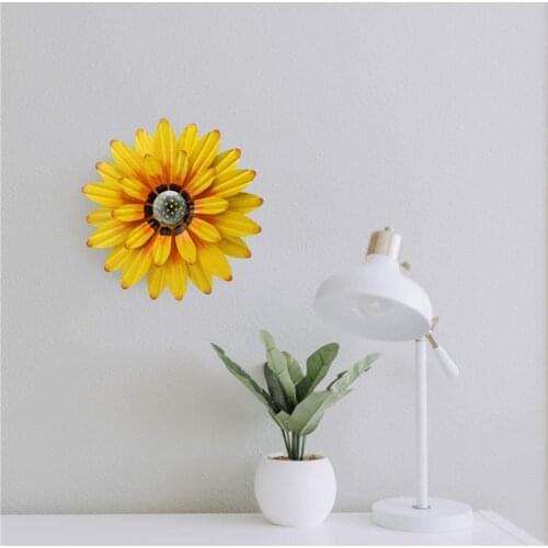 Metal Sunflower Wall Decor Flower Wall Art Decorations Wall Sculpture Hanging for Kitchen Living Room Indoor Outdoor Bedroom