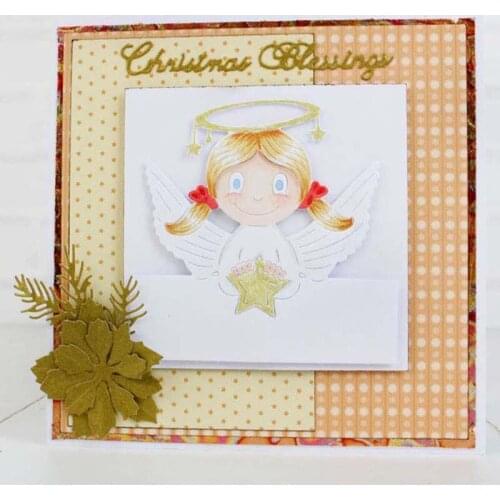 Angel With Wings Halo Metal Cutting Dies Stencil For DIY Scrapbooking Decorative Embossing Suit Paper Cards Die Cutting Template