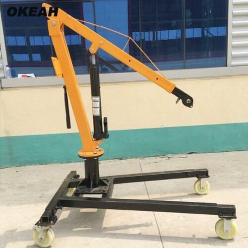 Multipurpose Moveable Crane With Electric Winch 12v or 24v Lifting Capacity 0.5Ton 3000LBS Winch Motor Send Load Hook