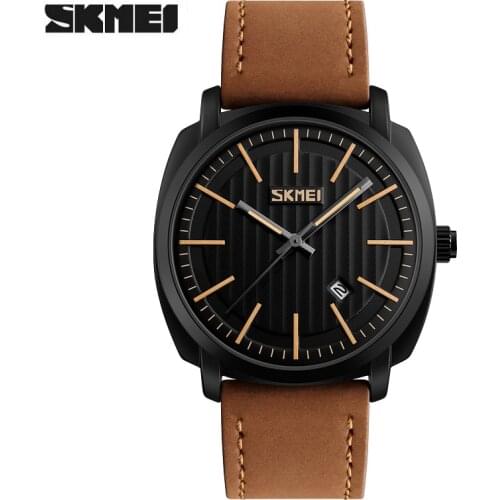 Mens Watches Luxury Brand SKMEI Military Army Quartz Watch Men Waterproof Leather Casual Wrist Watch Relogio Masculino