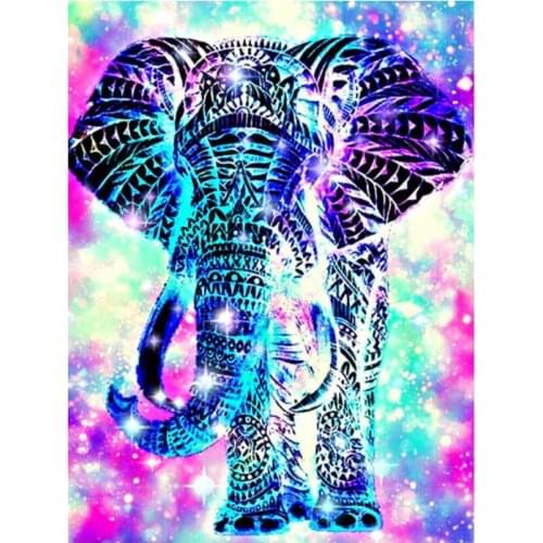 Animal mosaic embroidery craft elephant diamond painting kits beads picture wall paper decor stones drawing christmas gift new