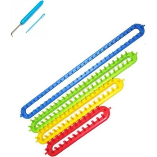DIY Scarf Shawl Blanket Knitting Tools 4 Size Long Looms Hat Socks Maker Craft Kit Hand Knitting Knit Loom DIY Tool Kit For Mom