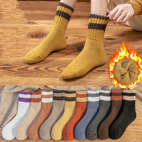 Womens Cotton Thickening Cashmere Socks For Women Ladie Love Fluffy Girl Breathable Warm Casual Short Sock Female Art Sox 2021