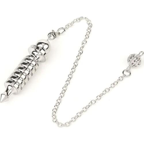 2021 New Metal Pendulum Dowsing Divination Reiki Healing Spiritual Amulet Pendule Pendant 2020 trend