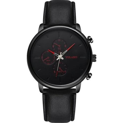 2021 New Arrival Leather Strap man watch luxury brand Fashion decoration eyes Big Dial Relogio Masculino saat erkek herrenuhr