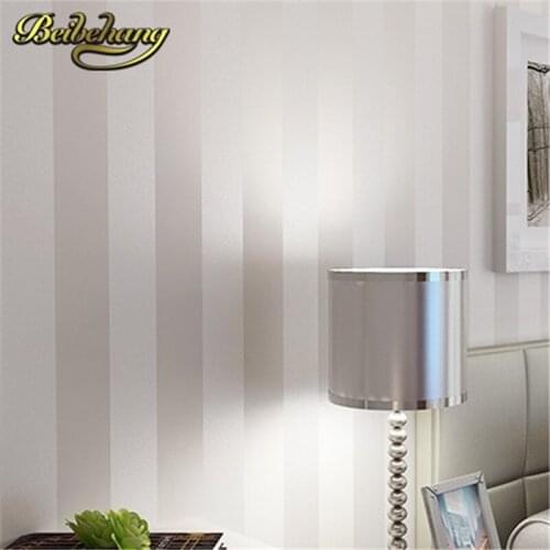 Beibehang Minimalist wallpaper modern wallcovering stripe wall paper glitter non-woven background wall wallpaper for living room