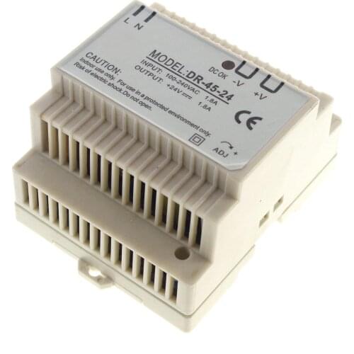 45W Output 24VDC 2A LED Din Rail Mounted Industrical Switch Power Supply