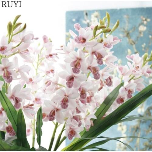 3D printing silk Southeast Asia orchid artificial High-end fake flower simulation orchid wedding decoration for home office 1pcs
