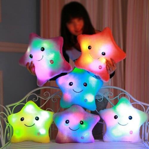 Luminous pillow Christmas Toys, Led Light Pillow,plush Pillow, Hot Colorful Stars,kids Toys, Birthday Gift W301