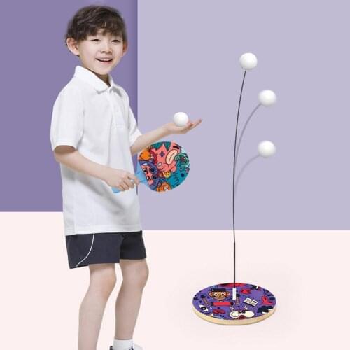 Portable Table Tennis Ping Pong Trainer Flexible Shaft Training Machine Set Family Children Parent-child Indoor Sports Toy