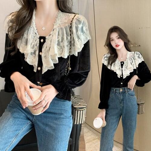 Блузки с воланом UVRCOS China At AliExpress