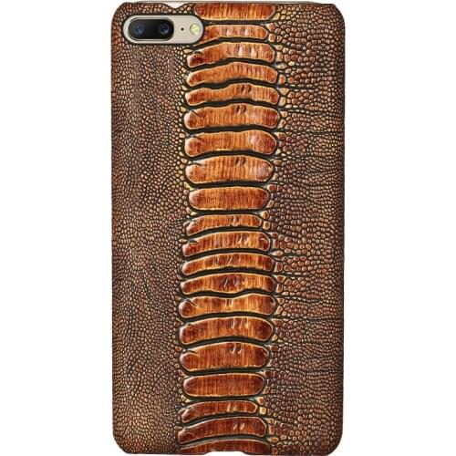 Vintage Genuine Leather Case For Oneplus 7 PRO Cases Ostrich Leg case For One plus 7Pro 6 6T 5 5T 3 3T Shockproof Phone cover