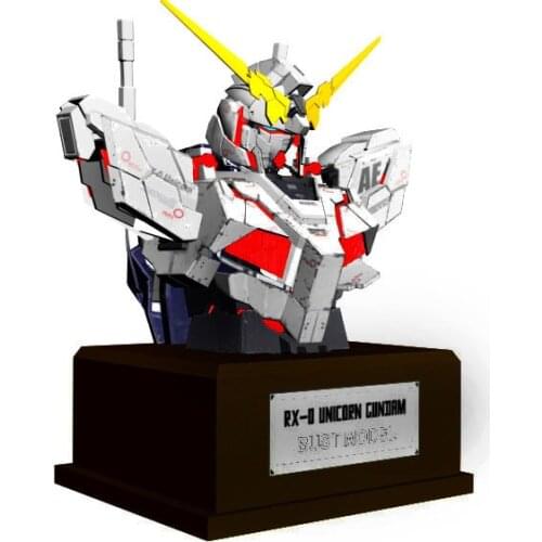 Gundam bust RX-0 Unicorn 3D paper model DIY