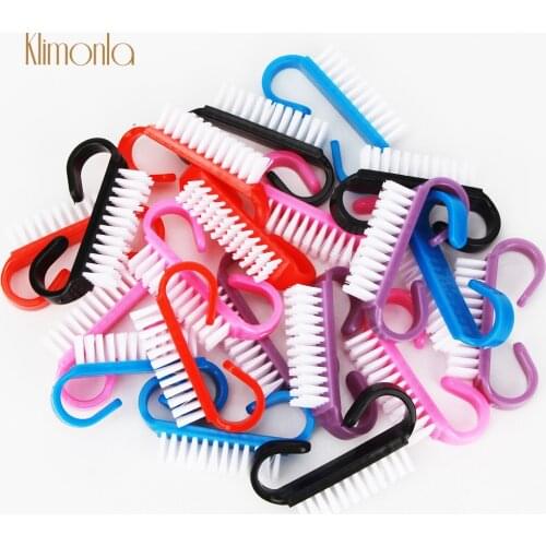 100Pcs Opaque Color Nail Brush Pink/Black/Purple/Red/Blue Design Manicure Dust Powde Nails Art Care Tool Clean Soft Accessory