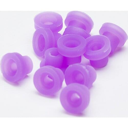 100pcs/Bag Colorful Silicone Soft Rubber Grommets Nipples For Tattoo Machine Needles Supply Tattoo Accessories Makeup Tools