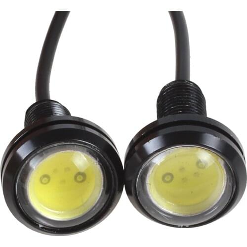 2pcs 1.5W 12V 150LM Lumens Ultra-thin Car Eagle Eye LED Day Running Lights Screw Energy Saving Reversing Lamp