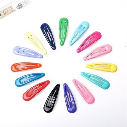 20pcs 5cm Snap Hair Clips Hair Pins BB Hairpins Color Metal Barrettes for Baby Children Women Girls Styling Accessories Headwear