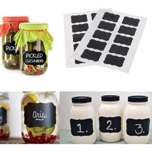2018 Hot Sale Wedding Home 36pcs Fancy Black Board Kitchen Jam Jar Chalkboard Label Labels Stickers. 5cm x 3.5cm Home Decor