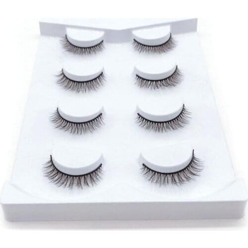 6 Pairs Of False Eyelashes Comfortable And Soft Handmade Cross Type Chemical Fiber Eyelashes Makeup Extension Eyelashes 2021