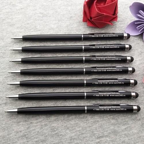 60pcs a lot personalzied wedding table centerpieces smartphone touching pens custom printing with your wedding date and wishes
