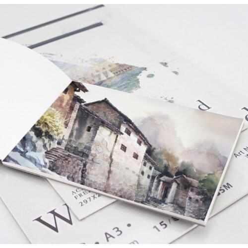 15 Sheets A3/A4/A5 Watercolor Paper Sketch Book Notepad for Painting Drawing Diary Journal Notebook Art Supplies