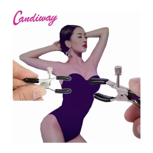 Candiway Adjustable Metal Jingle Bells Nipple Clamps Adult Sex Products Tease Breast Sensitive SM Game Erotic Toys For Couples