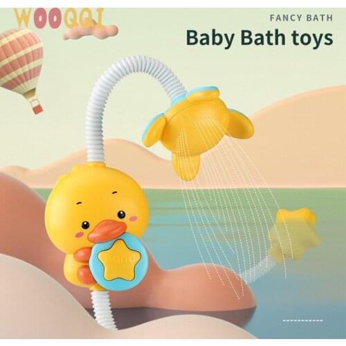 Baby Bath Toys Water Game Cartoon Yellow Duck Shower Toys Water Spray Toy for Kids Children Bathroom Bathtub Game Bathing