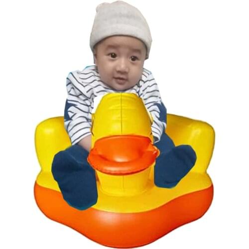 Baby Sofa Infant Support Seat, Yellow Duck Baby Inflatable Sofa, Child Dining Chair Seat Armrest Sofa