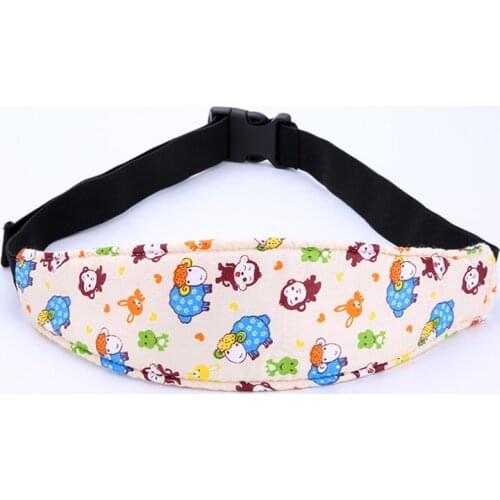 Baby Car Seat Head Support Infant Children Belt Head Fastening Belt Adjustable Sleep Positioner Cartoons Baby Safety Pillows
