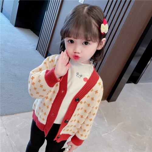 Baby Girl Sweater for Kids Spring & Autumn Long Sleeve Girls Tops Children Clothes Cute Toddler New Year Sweaters for 12M-8Y