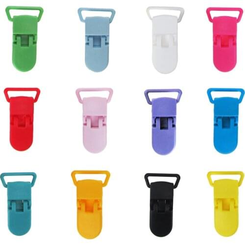 Baby 10Pcs Pacifier Clip Solid Plastic Pacifier Clip Soother Holder Infant Pacifier Nipple Holder Children Multi Color Clamp Toy