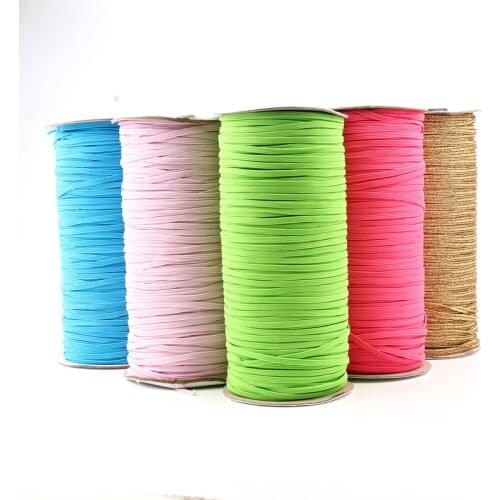 5yards/lot 3mm Mask Sewing Elastic Band Colourful High Elastic Flat Rubber Band Waist Band Stretch Rope Elastic Ribbon DIY