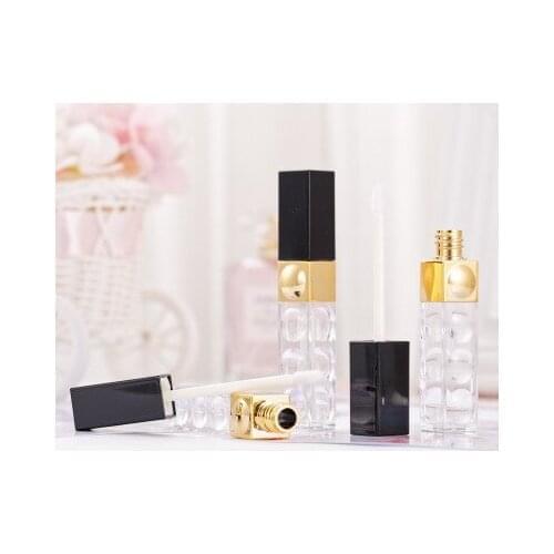 30pcs/Lot 5ml Black gold lip Gloss Tubes Cosmetic Container Beauty Makeup Tool Mini Refillable Bottles Lipgloss Tube