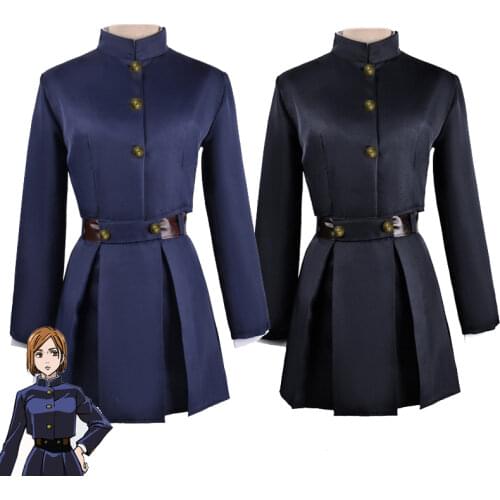 Jujutsu Kaisen Kugisaki Nobara Cosplay Costume Top Skirt Coat Women Uniform Waist Arms Bag Wig Full Set Halloween Anime Costumes