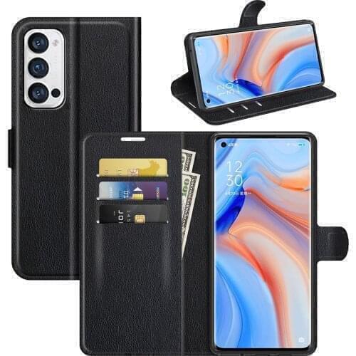 10pcs/Lot Phone Lychee Wallet Leather Case For OPPO K9 A54 F19 Realme C11 GT Q3 8 V13 C21 Reno 5A 6 Find X7 Pro 5G A53s A74 2021
