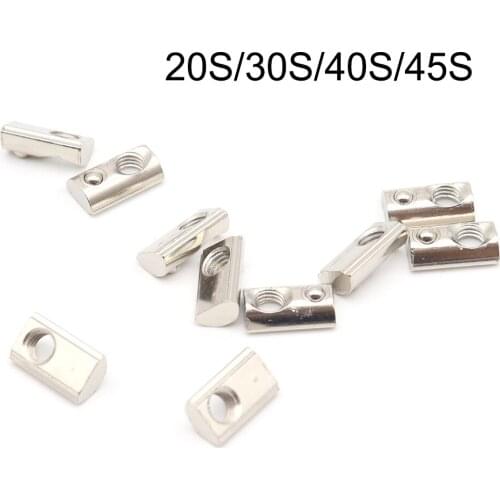 M3 M4 M5 M6 M8 Roll in Spring T-nut with Ball for Aluminum Extrusion with Profile 20/30/40/45 Series Aluminum Profile